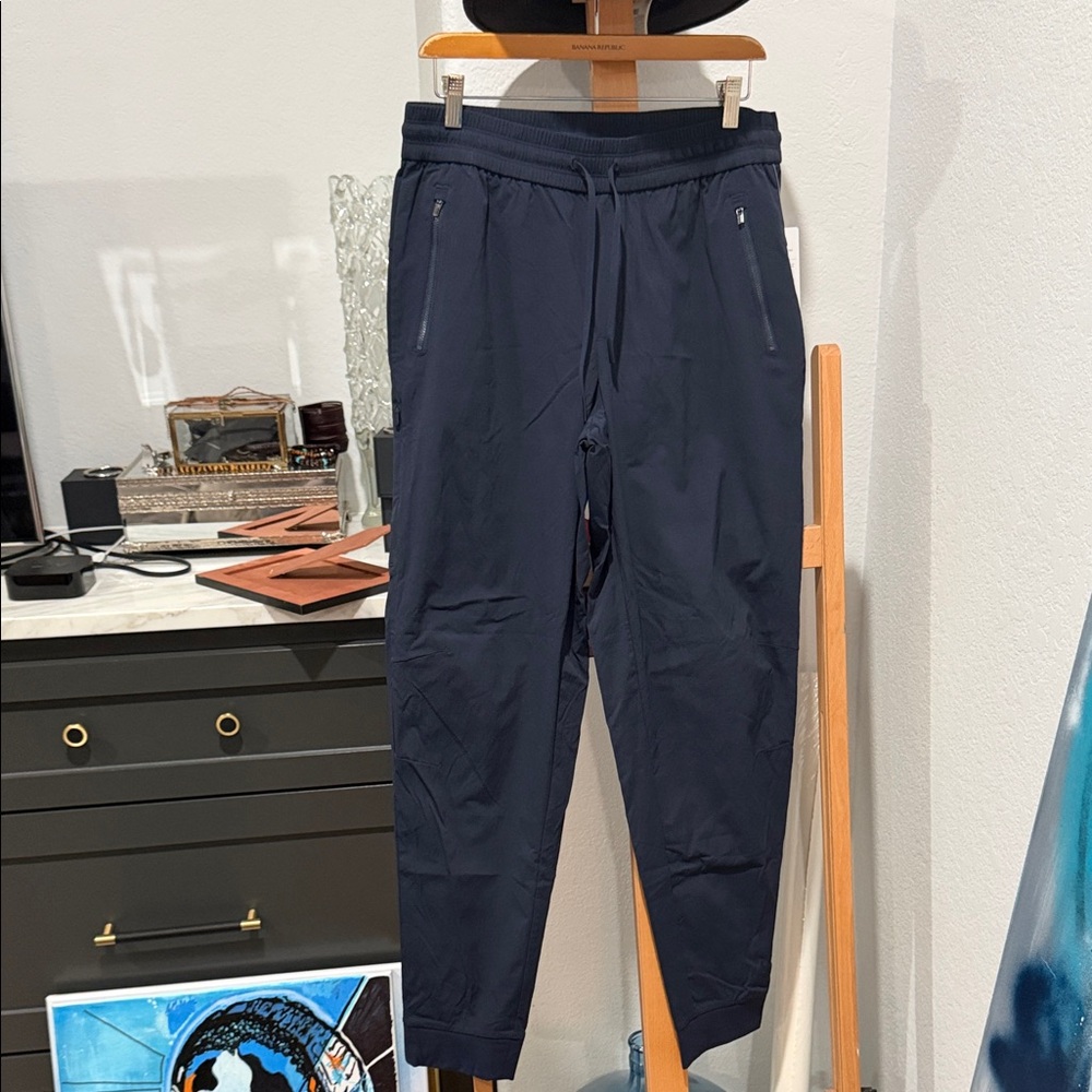 Athleta Navy Performance Jogger Pants with Zipper Pockets